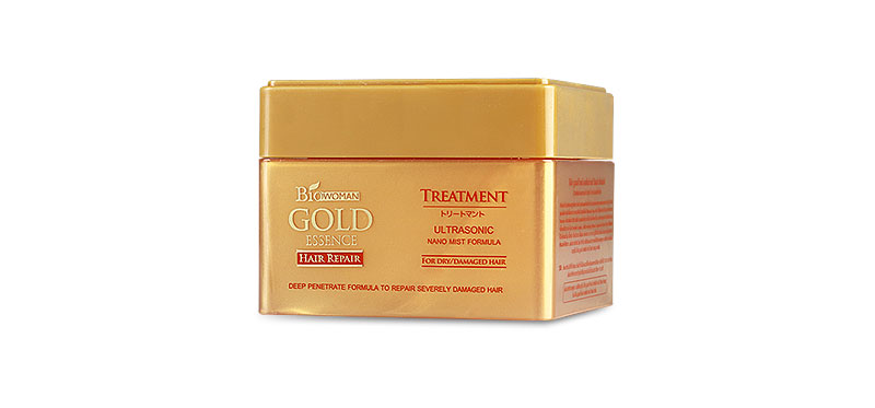 Натуральная маска для ослабленных волос из Тайланда Biowoman Gold Essence for hair Repair Treatment купить в Москве и Московской области