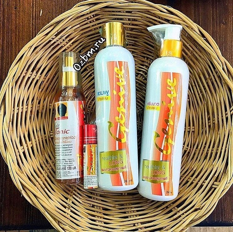 Натуральный комплекс для роста волос - для женщин шампунь 265 мл. и кондиционер 265 мл. GENIVE Таиланд. ozbm тайская косметика