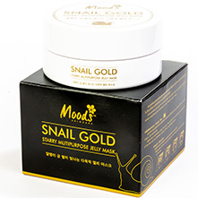 Тайские гидрогелевые патчи с улиткой и золотом MOODS SNAIL GOLD STARRY MULTIPURPOSE JELLY MASK 60 шт