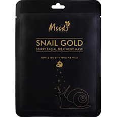 Тканевая маска для лица из Тайланда Улитка плюс Золото антивозрастной эффект Belov Moods Snail Gold Starry Facial Treatment Mask 38ml