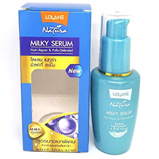 Восстанавливающая молочная сыворотка для жирных волос из Тайланда Lolane Natura Milky Serum Nutri-Repair & Pollu-Defended 50 мл